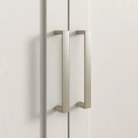 HOMCOM Móvel para Lavatório Suspenso Móvel para Casa de Banho Moderno com 2 Portas e Prateleiras Ajustáveis 90x30x63 cm Creme(m-9)