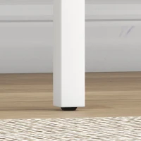 HOMCOM Secretária Moderna Mesa de Escritório com 2 Gavetas e Prateleira Mesa de Estudo 106x51,5x102,5 cm Branco e Carvalho(m-9)