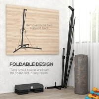 SPORTNOW Foldable Punch Bag Stand for Heavy Bag, Speed Bag, Freestanding and Adjustable - Black(m-4)