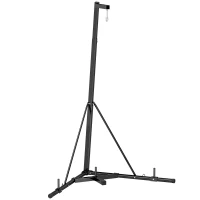 SPORTNOW Foldable Punch Bag Stand for Heavy Bag, Speed Bag, Freestanding and Adjustable - Black(m-1)