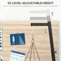 SPORTNOW Foldable Punch Bag Stand for Heavy Bag, Speed Bag, Freestanding and Adjustable - Black(m-5)