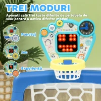 AIYAPLAY Joc pentru Copii cu Poartă de Fotbal, Coș de Baschet Reglabil și Gaură de Golf, 54x38,8x60,4-68 cm, Multicolor(m-5)