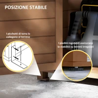 Outsunny Armadio da Giardino in Legno con Ripiano Regolabile e Catenaccio, 75x56x117cm, Marrone(m-6)
