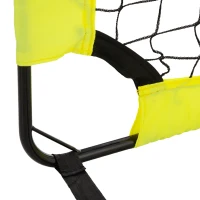 HOMCOM Set of 2 Football Goal Net 6 x 3 ft Foldable Outdoor Sport Training Teens Adults Football with Carrying Bag Yellow(m-8)