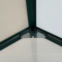 Outsunny Serra da Giardino in Policarbonato, Metallo e Alluminio, Anti-UV e Antivento, 244x500x216cm, Verde(m-8)