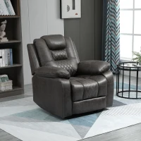 HOMCOM Fotoliu Rabaltabil 150° cu Suport pentru Picioare si Umplutura Suplimentara din Microfibra, Maro 94x95x99cm(m-10)