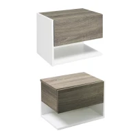 HOMCOM set 2 noptiere suspendate, 46x30x30 cm(m-11)