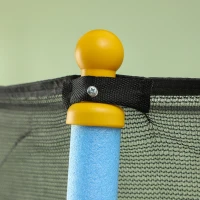 HOMCOM Kindertrampoline, Ø140 cm, met Veiligheidsnet, Binnen en Buiten, Staal, Kunststof, Tot 50 kg Belastbaar, Blauw(m-8)