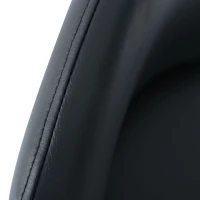 Set de 2 scaune de prânz ergonomice, șezut din piele PU, structură metalică, 44×41×88 cm, Negru(m-4)