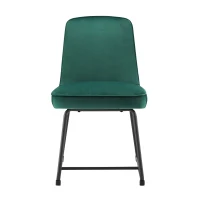 Set de 2 scaune de sufragerie din catifea, scaun tapițat cu spătar pentru sufragerie/living, 46x45x81,5 cm, Verde(m-9)