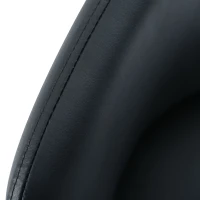 Set di 2 sedie da pranzo, ergonomiche, sedile in pelle PU, telaio in metallo, gambe stabili, 44×41×88 cm, Nero(m-4)