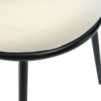 Set de 2 scaune de prânz, design ergonomic, tapițerie din catifea, structură metalică, 44×41×88 cm, Bej(m-6)