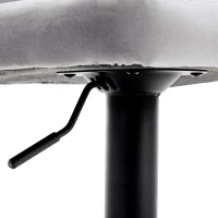 Tabourets de bar en velours, lot de 2, pivotants et réglables en hauteur, chaises de loisirs modernes avec repose-pieds pour restaurants et bars,Gris(m-9)