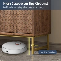 Shelves Adjustable Anti-tip Sideboard Cabinet with 3 Drawers and 2 Doors, Storage Cabinet with Embossed Design, 120L x 40W x 75H cm, Walnut(m-7)