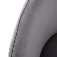 Esszimmerstuhl-Set (2 Stk), Polster in Samtoptik, Metallgestell, ergonomische Rückenlehne, Tragfähigkeit 150 kg, 50×48×88 cm, Grau(m-4)