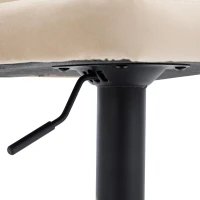 Tabourets de bar en velours, lot de 2, pivotants et réglables en hauteur, chaises de loisirs modernes avec repose-pieds pour restaurants et bars,Beige(m-9)