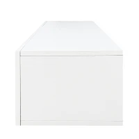 Suport TV mobil, suport TV de perete, cu iluminare LED și control prin aplicație Bluetooth, 160×31×22 cm, Alb(m-12)