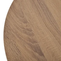 Set di 2 Tavolini da Salotto Rotondi, Tavolini Impilabili in MDF e Metallo, Design Salvaspazio, Tavolo Grande: 50 x 70,5 cm, Tavolo Piccolo: 45,5 x 44 cm, Naturale(m-5)