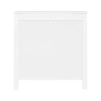 Buffet avec 5 tiroirs, Design de tiroirs unique, Poignées dorées, Construction robuste, Grand espace de rangement, Blanc(m-12)