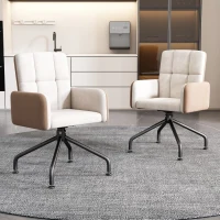 Chaise de salle à manger en velours, design moderne, accoudoirs amovibles, ergonomique, montage facile,Beige(m-1)