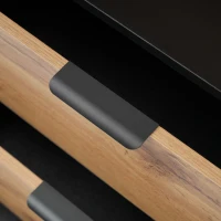 Anti-tip Sideboard Cabinet with Storage Drawers and Shelves, Wooden Drawer Chest for Living Room, 120L x 40W x 80H cm, Oak(m-10)