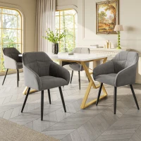 Table à manger avec pieds en métal, marbrure moderne, structure métallique stable, 119×70×75 cm,Blanc+Or(m-1)