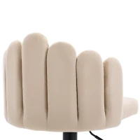Tabourets de bar en velours, lot de 2, pivotants et réglables en hauteur, chaises de loisirs modernes avec repose-pieds pour restaurants et bars,Beige(m-8)