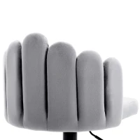 Set di 2 sgabelli da bar Velluto, girevoli e regolabili in altezza, sedie moderne con poggiapiedi per ristoranti e bar, Grigio(m-8)