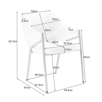 Esszimmerstühle komfortabel mit Armlehnen, Sherpa-Stoff, ergonomischer Rückenlehne und verdicktem Sitzkissen Beige(m-3)