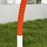 PawHut Dog Agility Equipment Set, Dog Agility Training Equipment for Dogs w/ Oxford Carry Bag, 4 PCS Weave Poles Orange(m-7)