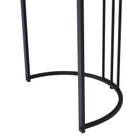 Modernes Esstisch 140x80 cm Marmor-Muster Metallgestell Verstellbare Füße Küche Weiß(m-5)