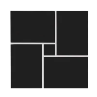 Elegante Tavolino da Caffè Lucido con Vano Portaoggetti Integrato e 4 Cassetti, 70×70×35 cm, Nero e Bianco(m-12)