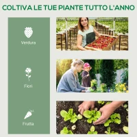 Outsunny Serra per Piante Verticale con Scaffale a 4 Ripiani in Acciaio e PVC Bianco, 69x50x165cm(m-6)