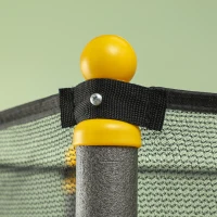 HOMCOM Trampoline voor Kinderen, Ø163 cm, met Veiligheidsnet, Voor Binnen en Buiten, Belasting tot 50 kg, Staal, Kunststof, Zwart(m-9)