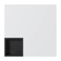 Couchtisch Hochglanz, Beistelltisch mit abnehmbarer Aufbewahrungsbox und LED-Lichteffekt, 72×72×30 cm, Weiß(m-11)