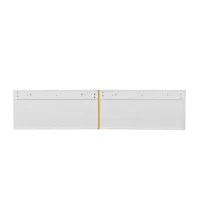 Meuble TV brillant, meuble bas avec portes, espace de rangement combiné, mural/autonome, 172×35×40 cm, Blanc(m-10)