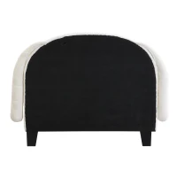 Lit pour enfant 90×200 cm avec sommier à lattes, en forme de lapin, tête de lit en sherpa, montage facile, matelas non inclus,Blanc+Rose(m-12)