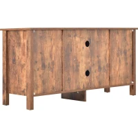 TV-Schrank im Industrie-Design, Sideboard mit 2 Schiebetüren und verstellbaren Ablagen, 120×40×60,5 cm,  Braun(m-10)