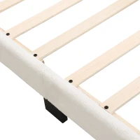 Lit pour enfant 90×200 cm avec sommier à lattes, en forme de lapin, tête de lit en sherpa, montage facile, matelas non inclus,Blanc+Rose(m-6)