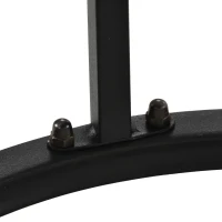 Runder Couchtisch 2er Set, Stapelbare Beistelltische aus MDF mit Metallrahmen, Platzsparendes Design, Großer Tisch: 50 x 70,5 cm, Kleiner Tisch: 45,5 x 44 cm,  Eiche(m-7)