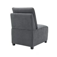 Sedia multifunzionale per il tempo libero, poltrona singola, combinabile in divano per più persone, 62×90×83,5 cm, Grigio(m-10)