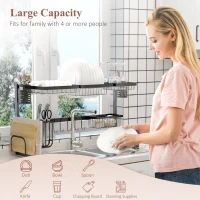 HOMCOM 93cm Modular Over-Sink Drying Rack(m-4)