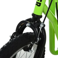 HOMCOM Kinderroller Scooter Tretroller Cityroller Kickscooter Roller Kinder Kickboard mit Luftreifen und Handbremse Scooter Kinder ab 5 Jahre 16 Zoll Grün 139 x 58 x 90-96 cm(m-11)