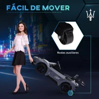 AIYAPLAY Carro Elétrico para Crianças Carro Maserati GT2 12V  com Controlo Remoto Faróis LED Buzina E Música  115x60x45 cm Cinza(m-5)