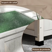 Outsunny Dulap de Exterior din Lemn, Căsuță pentru Unelte cu 2 Rafturi și Acoperiș Impermeabil, 110x55x117 cm, Gri(m-6)