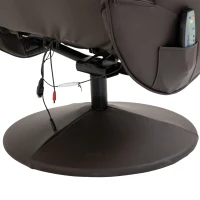 HOMCOM massagestoel met voetenbank 145° helling bruin(m-13)