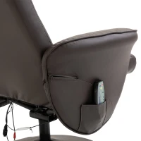 HOMCOM massagestoel met voetenbank 145° helling bruin(m-12)