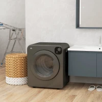 HOMCOM 6kg Vented Tumble Dryer, Freestanding, Wall Mounted, Stackable, Portable Dryer with 7 Programmers, Grey(m-9)