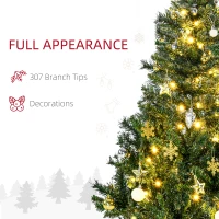 HOMCOM kerstboom dennenboom met decoratie(m-10)