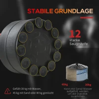 HOMCOM Boxstand Standbox-Trainer mit 2 Speedbällen Reflexstange und Saugnapf-Basis 160-230cm höhenverstellbar Geeignet für Erwachsene Jugendlichen Schwarz(m-6)